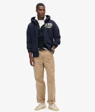 Vintage Athletic Zip Kapuzenpullover