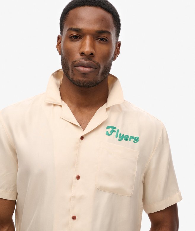 Vintage Bowling-Shirt mit kurzen Ärmeln Vintage Bowling-Shirt mit kurzen Ärmeln