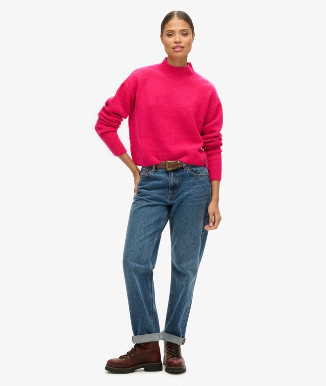 Vintage Essential Pullover mit Stehkragen Vintage Essential Pullover mit Stehkragen