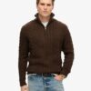 Vintage Jacob Half-Zip-Pullover mit Zopfmuster Vintage Jacob Half-Zip-Pullover mit Zopfmuster