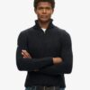 Vintage Jacob Half-Zip-Pullover mit Zopfmuster Vintage Jacob Half-Zip-Pullover mit Zopfmuster