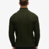 Vintage Jacob Half-Zip-Pullover mit Zopfmuster
