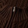 Vintage Jacob Half-Zip-Pullover mit Zopfmuster Vintage Jacob Half-Zip-Pullover mit Zopfmuster