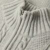 Vintage Jacob Half-Zip-Pullover mit Zopfmuster Vintage Jacob Half-Zip-Pullover mit Zopfmuster