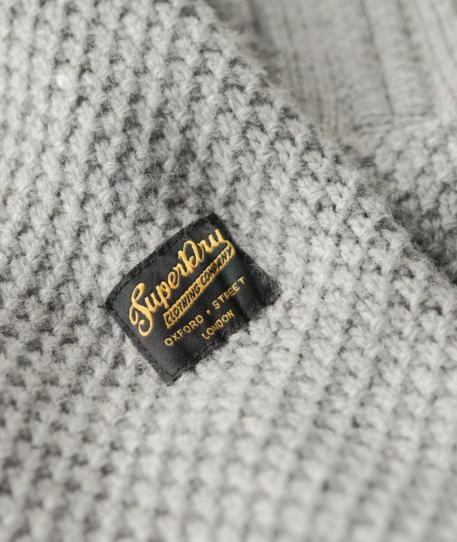 Vintage Jacob Half-Zip-Pullover mit Zopfmuster Vintage Jacob Half-Zip-Pullover mit Zopfmuster