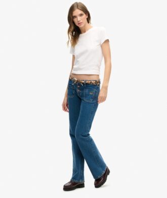 Vintage-Jeans aus Organic Cotton mit niedriger Leibhöhe und schmalem Schlag Vintage-Jeans aus Organic Cotton mit niedriger Leibhöhe und schmalem Schlag