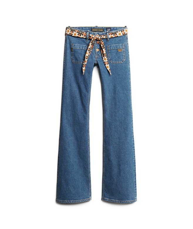 Vintage-Jeans aus Organic Cotton mit niedriger Leibhöhe und schmalem Schlag Vintage-Jeans aus Organic Cotton mit niedriger Leibhöhe und schmalem Schlag