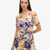 Vintage-Jumpsuit aus gewebtem Stoff