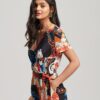 Vintage-Jumpsuit aus gewebtem Stoff