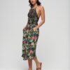 Vintage-Kleid mit Smok-Details und Neckholder-Ausschnitt