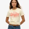 Vintage-Logo-Neon-T-Shirt mit enger Passform