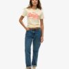 Vintage-Logo-Neon-T-Shirt mit enger Passform