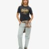 Vintage-Logo-T-Shirt in Metallic-Optik mit lockerer Passform