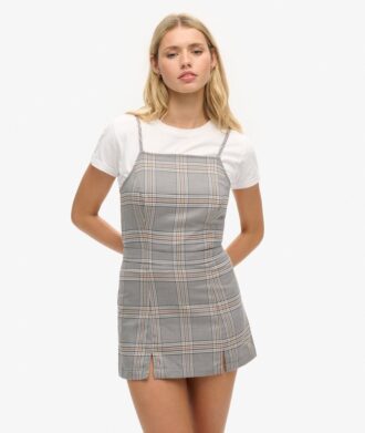 Vintage-Mini-Kleid mit Karomuster