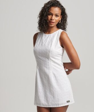 Vintage-Mini-Kleid mit Stickerei