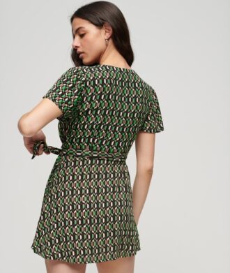Vintage-Mini-Wickelkleid