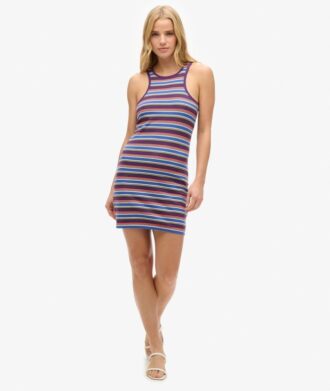Vintage-Racer-Kleid mit Streifen