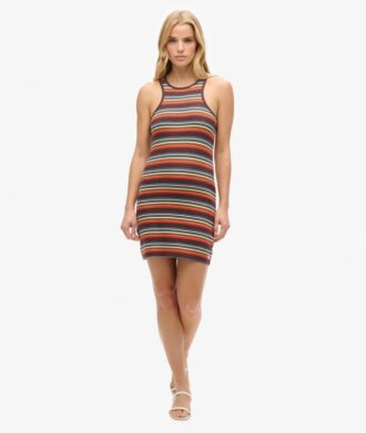 Vintage-Racer-Kleid mit Streifen