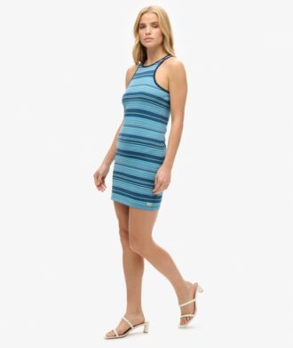 Vintage-Racer-Kleid mit Streifen