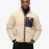 Vintage Retro Borg Fleece-Jacke Vintage Retro Borg Fleece-Jacke