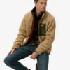 Vintage Retro Borg Fleece-Jacke Vintage Retro Borg Fleece-Jacke
