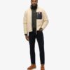 Vintage Retro Borg Fleece-Jacke Vintage Retro Borg Fleece-Jacke