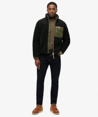 Vintage Retro Borg Fleece-Jacke Vintage Retro Borg Fleece-Jacke