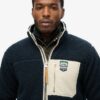 Vintage Retro Borg Fleece-Jacke Vintage Retro Borg Fleece-Jacke