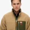Vintage Retro Borg Fleece-Jacke Vintage Retro Borg Fleece-Jacke