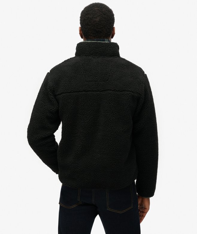 Vintage Retro Borg Fleece-Jacke Vintage Retro Borg Fleece-Jacke