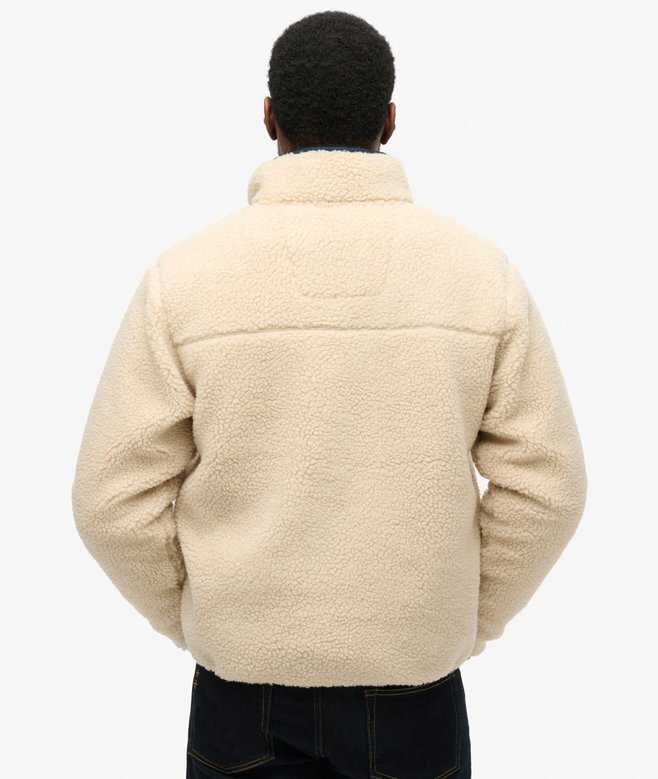 Vintage Retro Borg Fleece-Jacke Vintage Retro Borg Fleece-Jacke