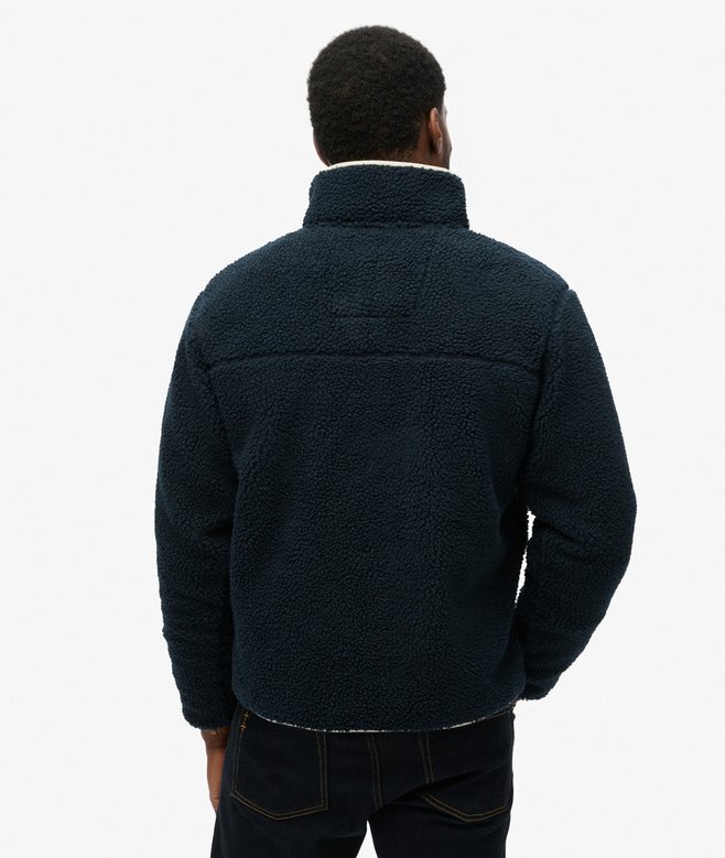 Vintage Retro Borg Fleece-Jacke Vintage Retro Borg Fleece-Jacke