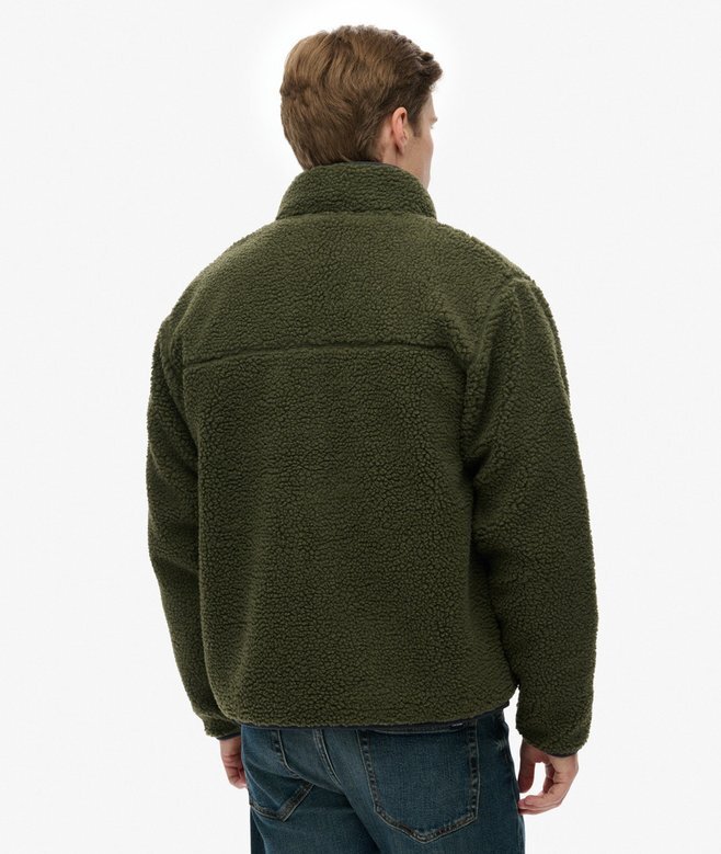 Vintage Retro Borg Fleece-Jacke Vintage Retro Borg Fleece-Jacke