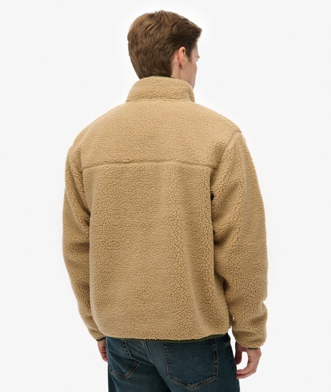 Vintage Retro Borg Fleece-Jacke Vintage Retro Borg Fleece-Jacke