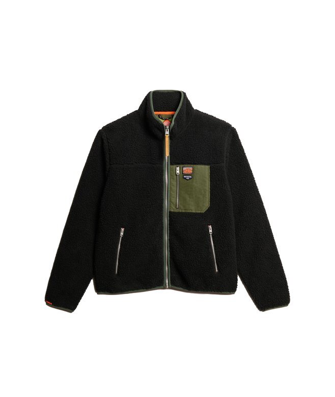 Vintage Retro Borg Fleece-Jacke Vintage Retro Borg Fleece-Jacke