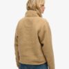 Vintage Retro Fleece-Pullover mit halbem Reißverschluss
