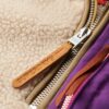 Vintage Retro Fleece-Pullover mit halbem Reißverschluss