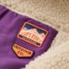 Vintage Retro Fleece-Pullover mit halbem Reißverschluss