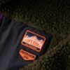 Vintage Retro Fleece-Pullover mit halbem Reißverschluss