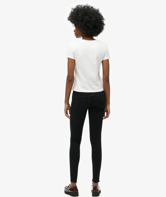 Vintage-Skinny-Jeans aus Organic Cotton mit mittlerer Leibhöhe Vintage-Skinny-Jeans aus Organic Cotton mit mittlerer Leibhöhe