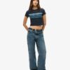 Vintage Stripe Crop T-Shirt