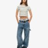 Vintage Stripe Crop T-Shirt