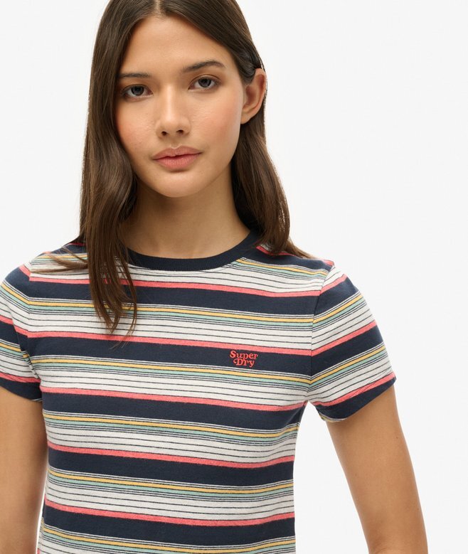Vintage Stripe Crop T-Shirt Vintage Stripe Crop T-Shirt