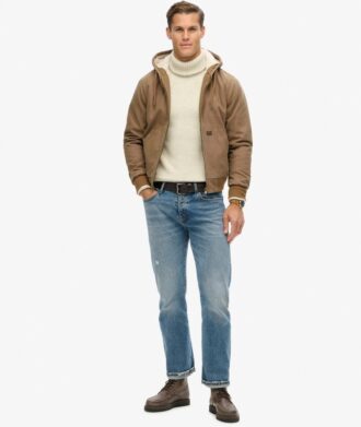 Vintage-Workwear-Hooded-Bomberjacke