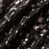 Voluminöses, gestuftes Midi-Kleid aus Mesh